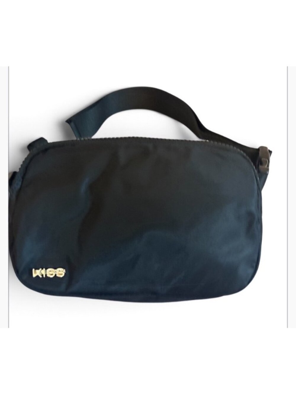 Kiss NWT Black Adjustable Strap Fanny Waist Bag Outside Zipped area